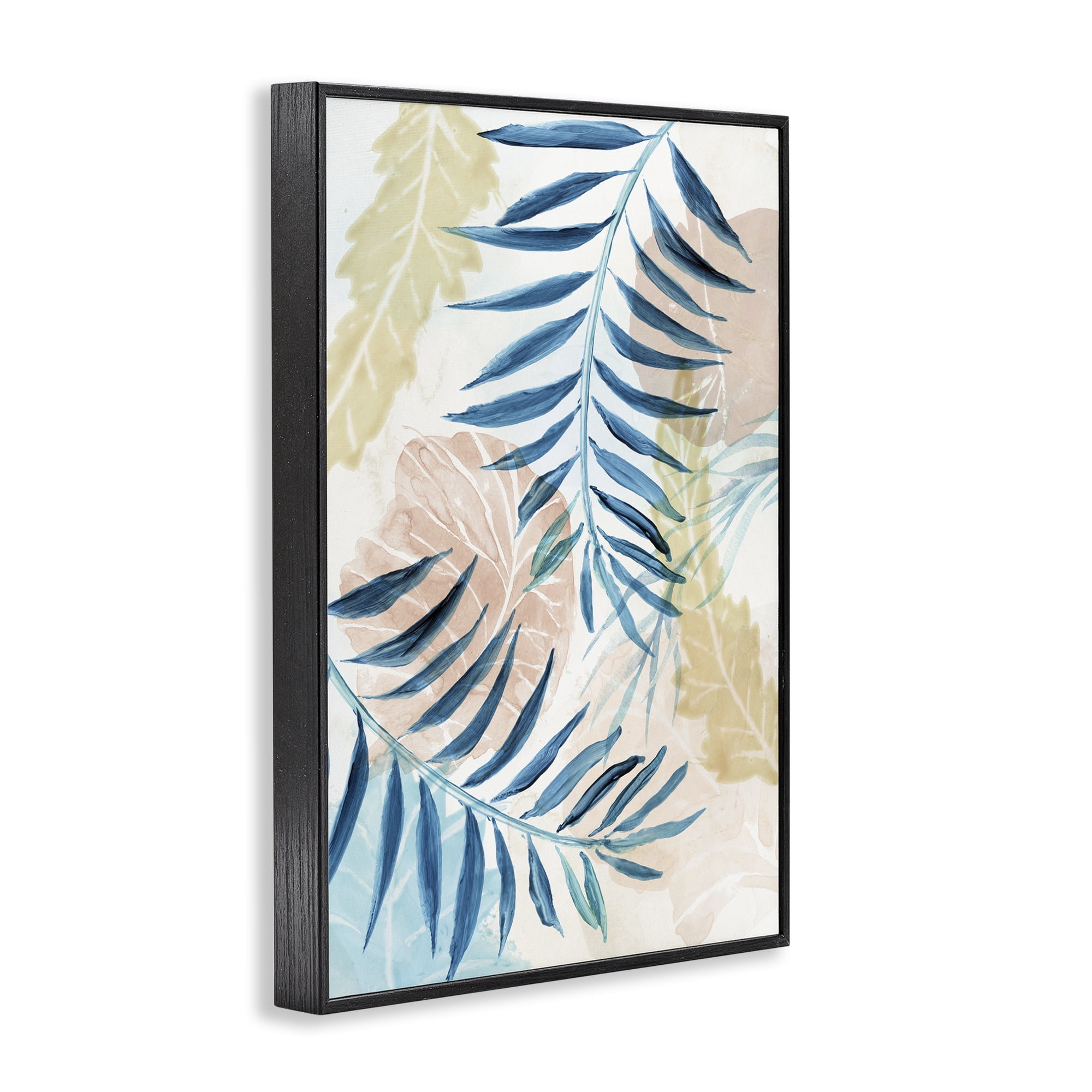 Stupell Industries Palm Fronds in Pastel Haze Black Framed Giclee Art, design by Nan