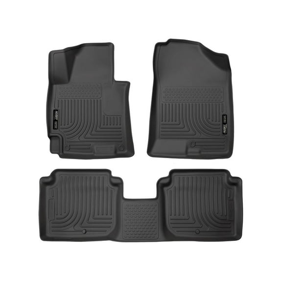 Husky Liners 98941 Weatherbeater Floor Mats Fit 2014-2016 Hyundai Elantra Sedan - Front/2nd Seat - Black