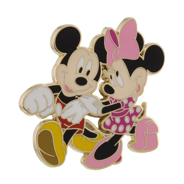 Disney Parks Mickey and Minnie Strolling Pin New with Card