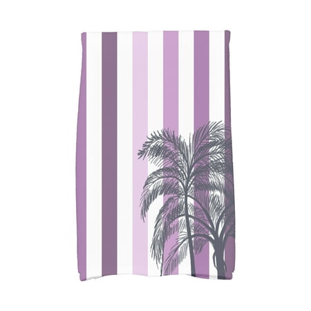 Palm Plus Dish - Simply Daisy, 16 x 25 Inch, Thin Stripe Palm, Stripe Print Kitchen Towel, Purple