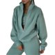 thumbnail image 1 of Conjunto de chándal de dos piezas para mujer, sudadera con capucha de cuello alto con cremallera de manga larga y pantalones de chándal, conjunto de chándal, 1 of 3