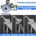 thumbnail image 2 of MARVA Regaderas para Baño Combo de Cabezal Ducha Lluvia Alta Presión 6" Mano,Regadera Telefono con Manguera 1,5 Metros y Giratorio Ajustable (Cromo) Cromo 6 ", 2 of 8