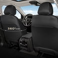 thumbnail image 4 of Coverado Luxury Leather Car Seat Covers Front Pair 2 Seats, Automotive Front and Rear Mesh Seat Covers for SUV Sedan Truck, Black, 4 of 6
