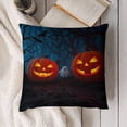 thumbnail image 5 of Night with Pumpkins and Ghosts Linen toss pillowcase decoration pillowcase gifting preferred 24x24 inch cushion cover 2 sets sofa pillowcase sofa bedroom living room car, 5 of 5