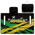 thumbnail image 4 of COEQINE Fold-and-Carry Golf Cart Seat Cover, Bag-Style Handle for Easy Carry, Universal Fit Quilted Padding, 4 Pockets, Fits for EZGO Yamaha Club Car, Jamaican Flag Palm Tree, 4 of 8