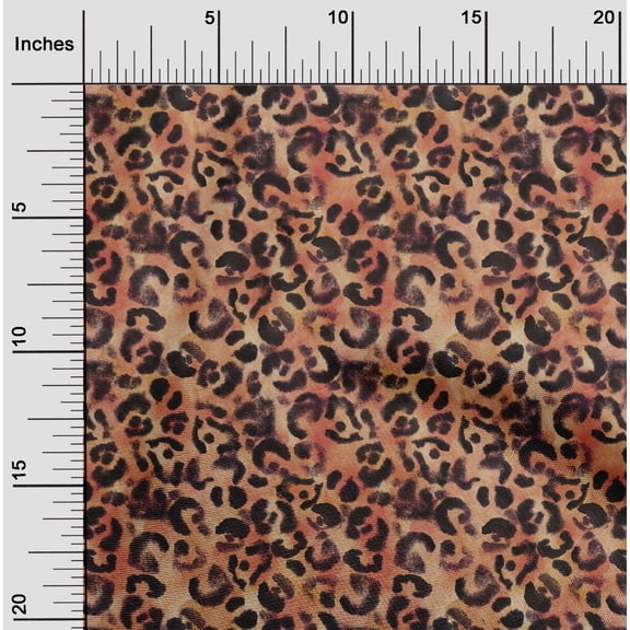 oneOone Polyester Lycra Orange Fabric Animal Skin Sewing Craft Projects Fabric Prints By Yard 56 Inch Wide