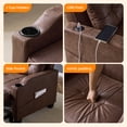 thumbnail image 4 of Ktaxon Sleeper Sofa Bed Convertible Chair Bronzing Cloth 3-in-1 Futon Sofa with Lumbar Pillow for Living Room Bedroom Office Apartment Furniture Brown, 4 of 13