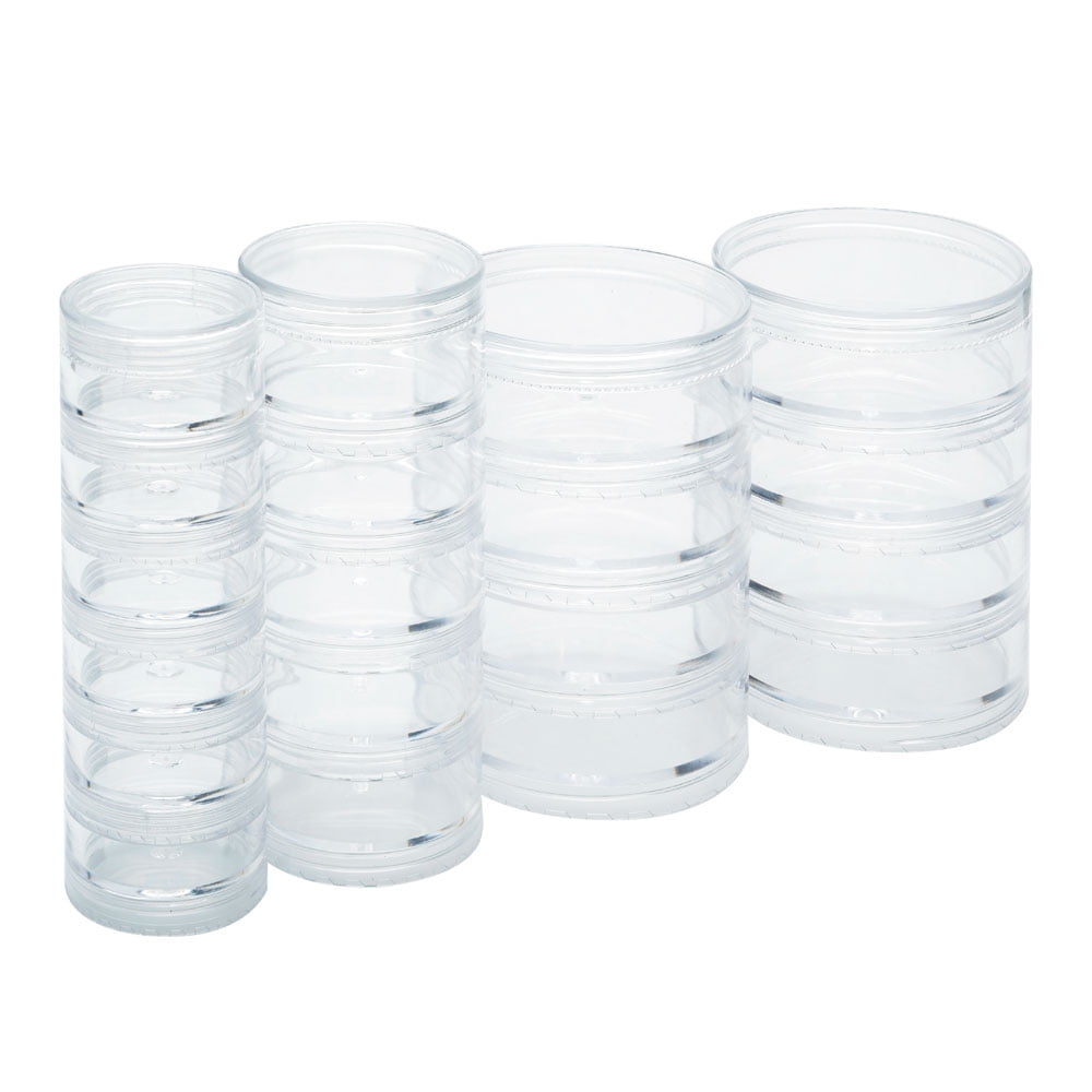 Stackable Bead Storage Containers, Round Three Size Assortment, 19