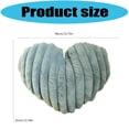 thumbnail image 3 of 2Pcs Multifunctional Faux Furs Throw Pillow Ribbed Heart Design Furry Cushion for Sofa Lumbar Support and Romantics Decors, 3 of 9