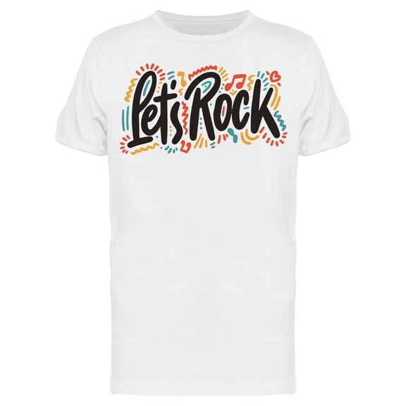 Text: Lets Rock Tee Men's -Image by Shutterstock