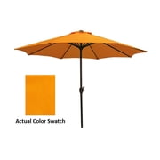 9 Outdoor Patio Market Umbrella With Hand Crank And Tilt Tangerine Orange Walmart Com Walmart Com