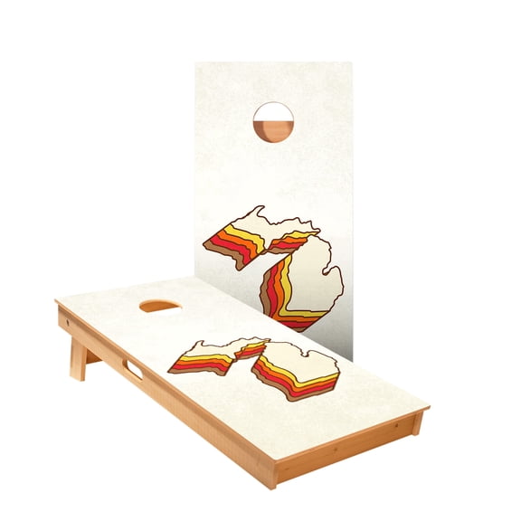 Skip's Garage | Retro Michigan Cornhole Boards