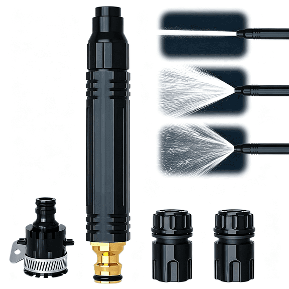 ACDANC Home High Pressure Water Hose Nozzle,Adjustable Water Garden Hose Sprayer,Pressure Washer Hose Nozzle Attachment for Patio/Car Washing/Garden Watering