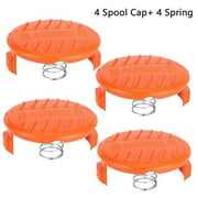 Freedo Compatible Replacing The Black+Decker AF-100 Lawn Mower Spare Spool Cap Covers with Spring for Trimmer Spool Tool ABS Material Strong and Durable 6 PCS