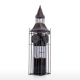 thumbnail image 4 of escultura de hierro Tooarts Gran campanario Estante para vino Decoración de arte de mesa Estante para vino creativo Material de hierro resistente Estantería de almacenamiento y exhibición artesanal he Tooarts escultura de hierro, 4 of 7