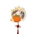 thumbnail image 2 of Chinese Spring Festival Bunny Lantern DIY Handmade 2023 Year of The Rabbit Handheld Lantern for Kids Gift Type 1, 2 of 2