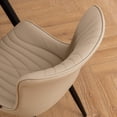 thumbnail image 5 of YOUNIKE Dining Chairs with Metal Legs Wing Backrest Set of 2 Upholstered Dinner Side Chair, Khaki, 5 of 10
