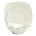 thumbnail image 3 of Gibson Home 40-Piece Dinnerware Set – Square White Porcelain Plates and Bowls, Service for 8, Dinner Set with Cereal, Dessert, and Entrée Bowls, 3 of 17