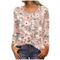 thumbnail image 1 of Cardigans Longs pour Femmes Mode Imprimé T-shirt Ample Manches Longues Blouse Col Rond Hauts Décontractés Chemises d'Automne pour Femmes en Solde, 1 of 4