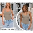 thumbnail image 3 of ANRABESS V Neck Tank Tops for Women Ribbed Knit Camisole 2026 Summer Casual Sleeveless Slim Fitted Basic Cami Shirts Clothes Red X-Small, 3 of 10