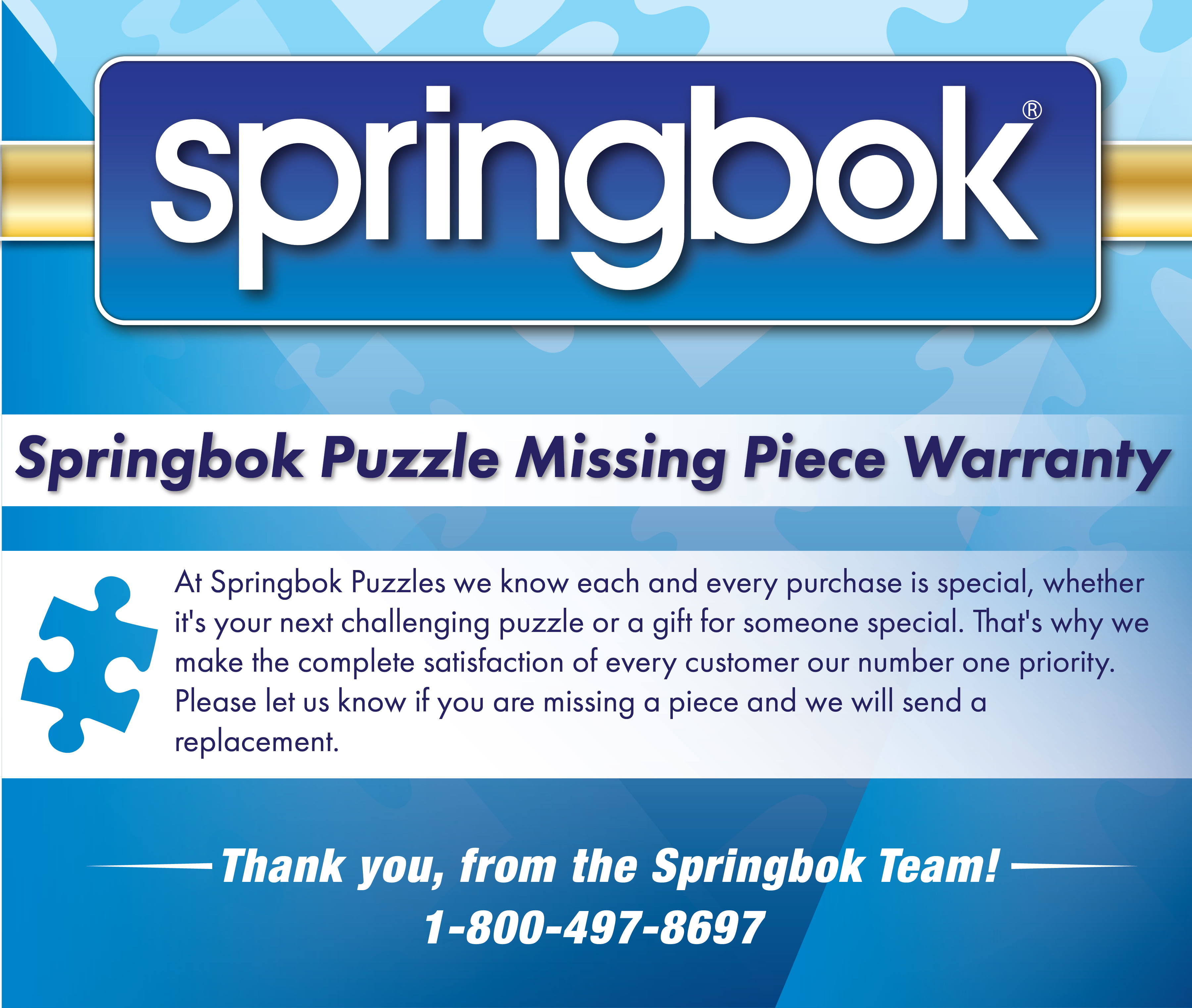 500 Piece Jigsaw Puzzle Springbok Special Delivery 