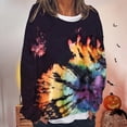 thumbnail image 3 of Womens Sweatshirts Jumper Crewneck Casual Pullover Tops Halloween Print Long-sleeved Sweatshirt Casual Blouse Pullover, 3 of 3