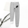 thumbnail image 2 of Thermal Fleece Lining Pants for Women Drawstring Elastic High Waist Cinch Bottom Joggers Thick Sherpa Warm Trousers (Medium, Gray 06), 2 of 6