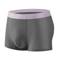 thumbnail image 1 of Men Ice Silk Flat Angle Underpants Loose Frivolous Breathable Elastic Exercise Home, 1 of 8