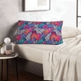 thumbnail image 6 of Pofeuu Tropical Leaves Print Polyester Microfiber Plush Pillowcases, Super Soft and Cozy Pillow Case Covers with Envelop Closure（Pillow core not included）-16"x24", 6 of 6