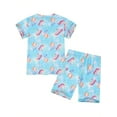 thumbnail image 2 of ATAIKU 3T-8Y Mermaid Pajamas for Girls Toddler Summer Pjs Kids Sleepwear 2 Pieces Lounge Set, 2 of 10