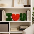 thumbnail image 6 of I Heart / Love You  Preserved Bowl Filler Set Romantic Floral Decor- Green Red, 6 of 10