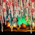 thumbnail image 7 of LShunze Halloween Creepy Blood Cloth, Scary Gauze with Bloody Prints Fabric Scary Blood Strip Drape Doorway Curtain Staircase Costume Accessories for Halloween Decoration Haunted Houses, 7 of 7