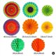 thumbnail image 2 of 20 Piezas Decoraciones de Fiesta Colorida Ventiladores Papel Bola Flores Conjunto Bolas Abeja para Bodas CumpleañOs Eventos Festival Suministros, 2 of 9