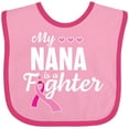 thumbnail image 3 of Inktastic Breast Cancer Awareness My Nana is a Fighter Boys or Girls Baby Bib, 3 of 4