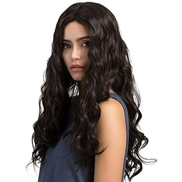 Long Curly Wig Wavy Wigs Synthetic Hair Wigs Long Black Wave Wigs for Women 26 Inches for Daily Party