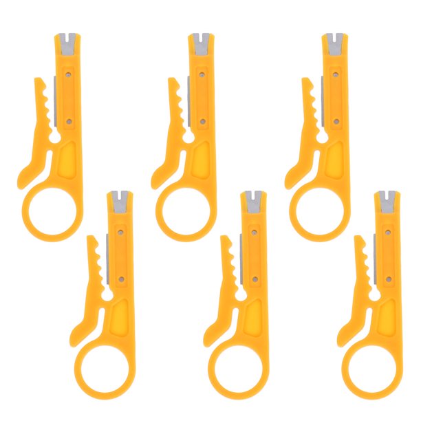 FUTUREORYY 6Ud Herramientas Eléctricas Amarillas Multifuncción Para Pelar, Cortar Y Crimpar Cables De Red