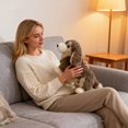 thumbnail image 5 of Long Body Realistic Dog Plush Toy, Soft Fluffy Stuffed Animal Puppy, Cuddly Travel Companion & Cozy Room Decor, Cute Plushie for K-ids, Adults, Easter Gift, Birthday Present, 5 of 8