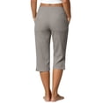 thumbnail image 4 of Cotton Linen Capri Pants for Women Cotton Linen Elastic Waisted Button Capris Elastic Waist Capris Light Weight Summer Casual, 4 of 7