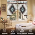thumbnail image 5 of Aztec Southwestern Swag Curtain Valance for Windows, Ethnic Tribal Style Geometric Teal Grey Window Treatments Short Swag Topper for Kitchen Windows Bathroom Bedroom, 36"x45", 5 of 8