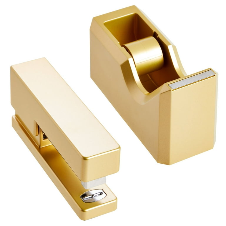  JPD3378GO  JAM Paper Office & Desk Sets, Stapler Tape Dispenser,  Gold (3378GO)