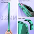 thumbnail image 5 of Compatible with Oppo Find X6 Pro Case with Built-in Privacy Glass Screen Protector, Ultra Slim Oppo Find X6 Pro Phone Case Clear for Women Men Shockproof Protective Cover (Green), 5 of 14