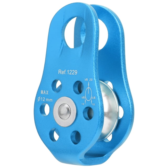 Polea de escalada pequeña para exteriores de 20KN, poleas laterales microfijas de aluminio para trabajo aéreo, color azul YUNYI BRAND Deportes