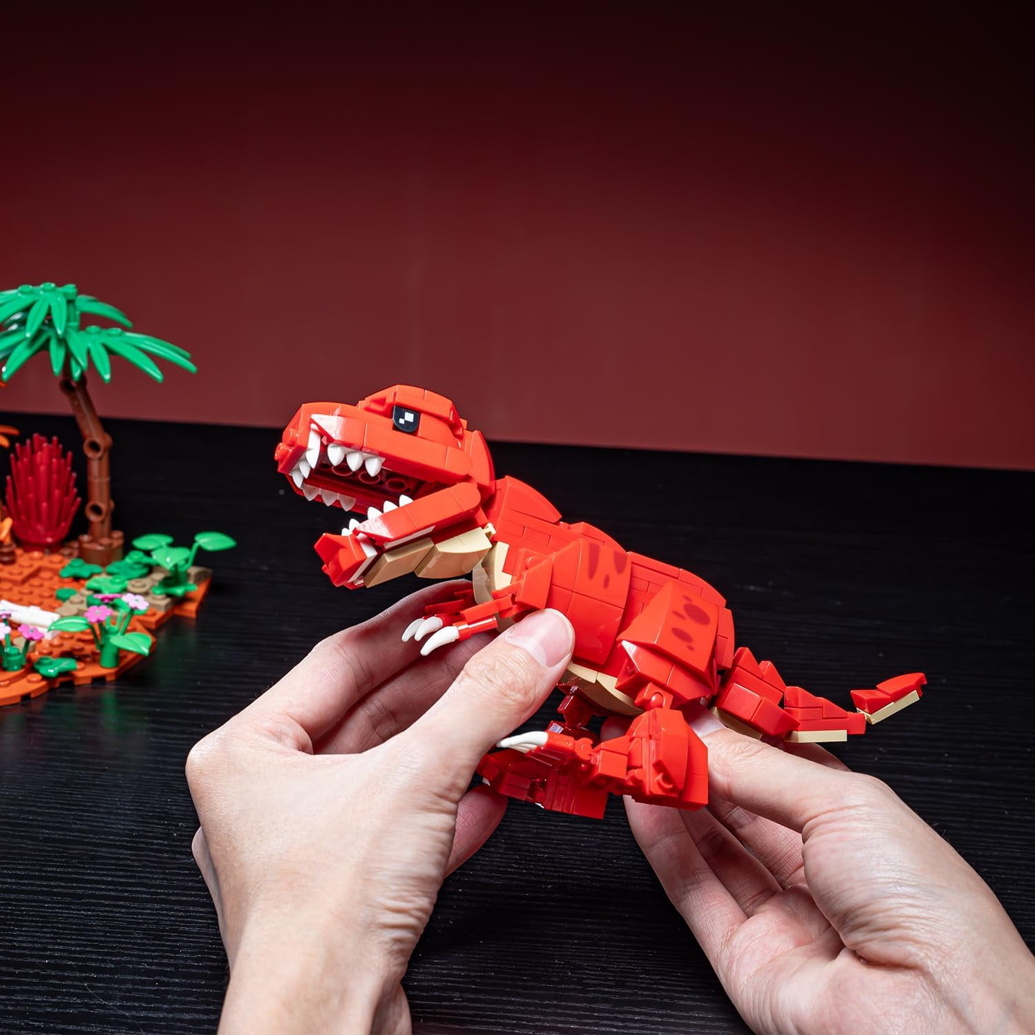 Dinosaur World Building Block Set,T.Rex Dinosaur Park Sets T.rex and Volcano Scene Building Sets,Home or Office Décor Sets for Boys 8-14(559pcs