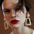 thumbnail image 2 of Rectangle Geometric Dangle Earrings, Fashion Statement Drop Earrings for Women, 2 of 4