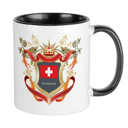 

CafePress - Swiss Flag Emblem Mug - Ceramic Coffee Tea Novelty Mug Cup 11 oz