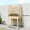 thumbnail image 3 of Outsunny Jardinière Surélevée en Bois avec 3 Treillis, 3 of 10