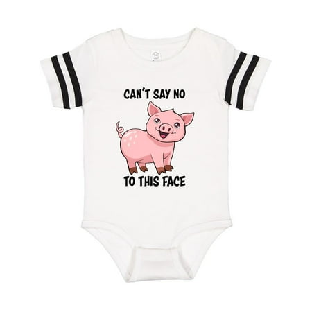 

Inktastic Cant Say No to this Face- cute pig Gift Baby Boy or Baby Girl Bodysuit