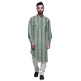 thumbnail image 1 of Atasi Kurta Imprimée Col Mandarin Décontractée Chemise Ethnique Longue Kurta Asymétrique, 1 of 6
