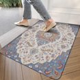 thumbnail image 3 of Boho Light Blue Vintage Country Patterned Carpet Door Mat 30 X 17 Inch Welcome Doormat Indoor Outdoor Entrance Floor Mat Non Slip Spring Summer Decor Rubber Mats, 3 of 6