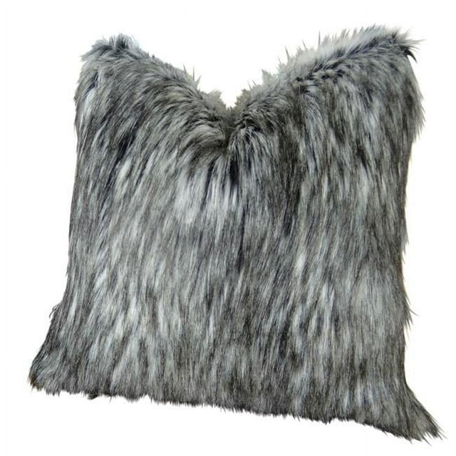 Plutus Siberian Faux Husky Handmade Throw Pillow, (26" x 26")